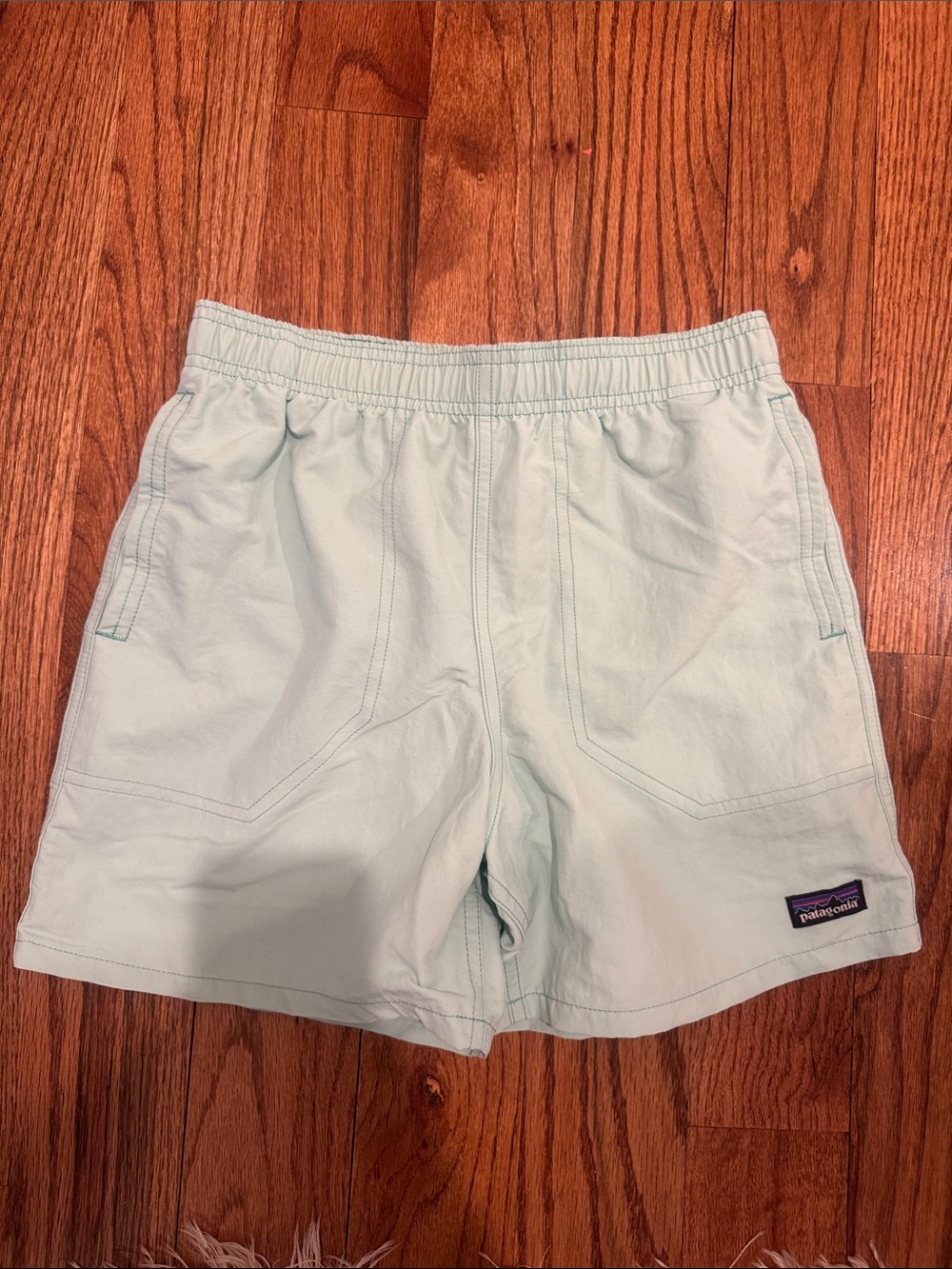 Patagonia boys Light Mint Stretch Shorts